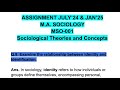 MSO-001 ASSIGNMENT💫💯JULY’24 & JAN’25🤩 Examine the relationship between identity and identification🥳✅