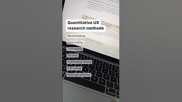 Quantitative UX research methods