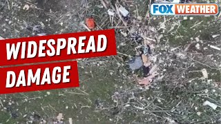 Drone Video Shows Extensive Damage In Westmoreland, KS, After Deadly Tornado