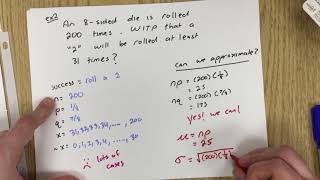Normal approximation of a binomial distribution part 2/2
