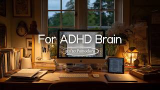 For ADHD Brain ☕ Pomodoro Timer (50/10) & Lofi Music 📒 For Deep Focus | Work/Study with me