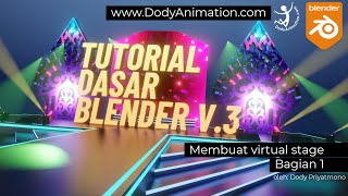 Tutorial dasar Blender 3 | membuat virtual sets bagian 1