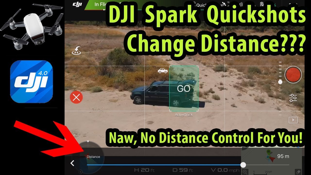dji spark distance with controller