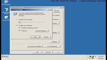 Windows XP BASICS - How to Disable "Error Reporting"