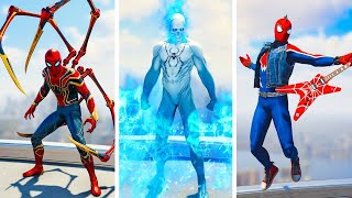 Marvel's Spider-Man Remastered - ALL Spider-Man Suits Powers