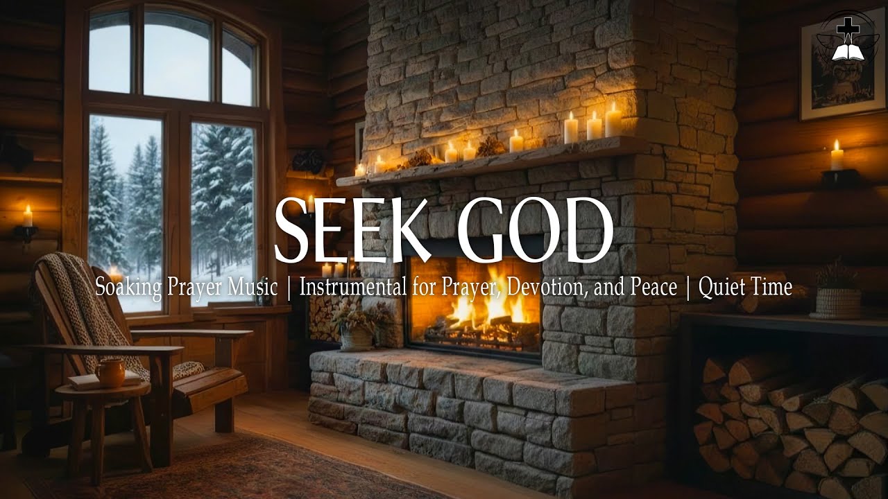 SEEK GOD - 3 Hour Soaking Worship Instrumental for Deep Connection with God with Crackling Fireplac