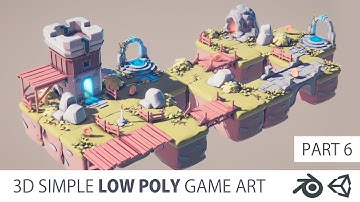Simple Low Poly Game Art - PART 6 Blender & Unity 3d Low Poly Bridge | Low Poly Assets | 3d Lowpoly