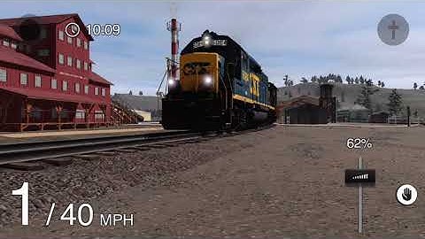 Trainz Simulator 3 CSX lumber train departs from the lumber mill