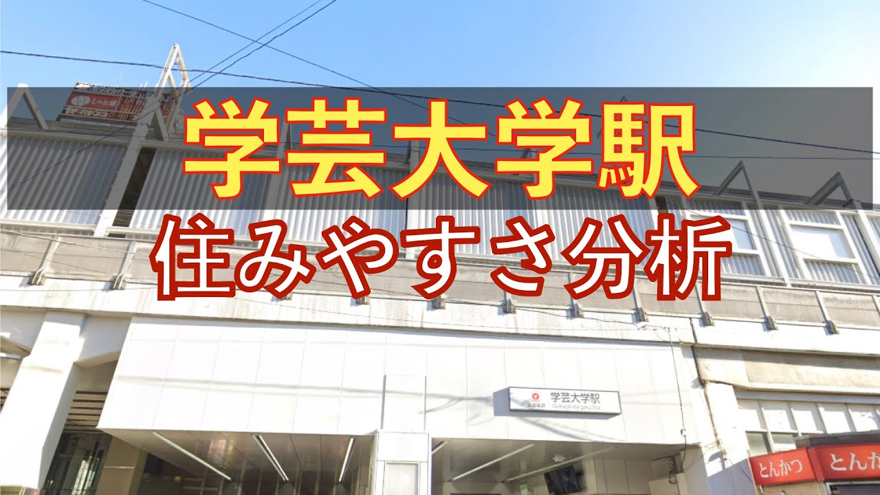 学芸 大学 駅 住み やす さ