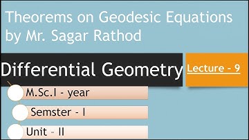 Lect 9 ,Unit 2 , Differential Geometry