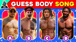 Guess BODY Song 💪🎶Guess the Tattoo, Mouth, Hair of Football Player| Travis Kelce, Patrick Mahomes
