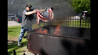 Flag retirement ceremony at VFW Post 577
