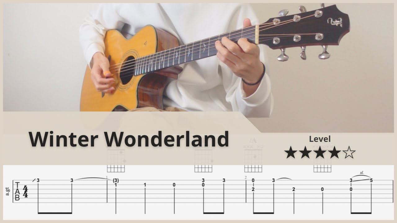 【TAB】Winter Wonderland - FingerStyle Jazz Guitar ソロギター【タブ】