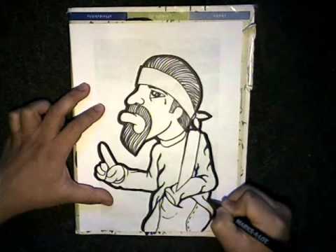 step by step drawing a cholo character - song name - (ANGEL BABY) - Instrumental - (OLDIES)