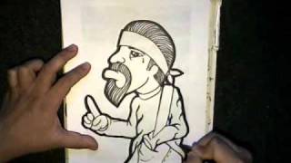 step by step drawing a cholo character - song name - (ANGEL BABY) - Instrumental - (OLDIES)