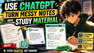 Turn Messy Notes Into a Study Guide With ChatGPT 📚✨ #ChatGPT #StudyHack #AI #StudentLife #StudySmart