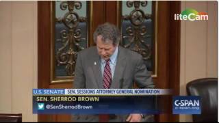 Sen. Sherrod Brown Reads Coretta Scott King Letter (2/8/17)