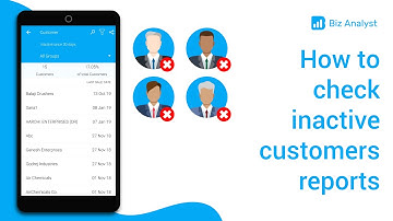 Biz Analyst: Tally on Mobile App - Inactive Customers Report