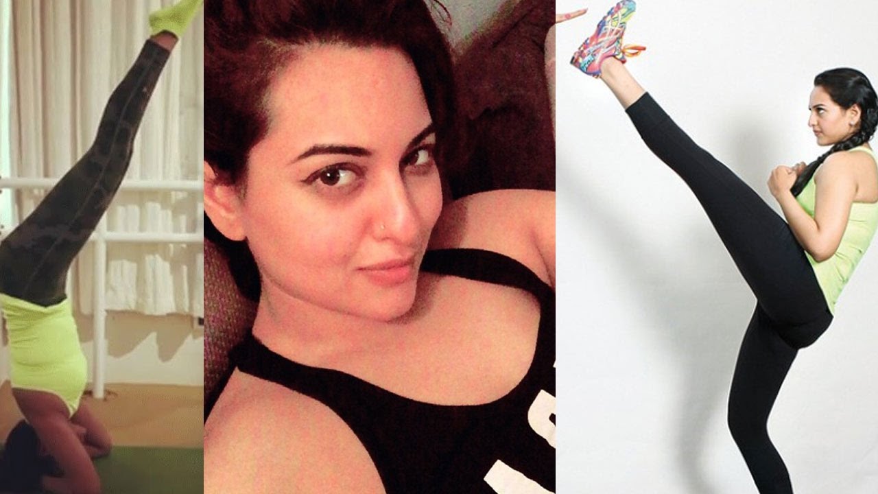 Sonakshi Sinha fat to fit yoga & gym workout!