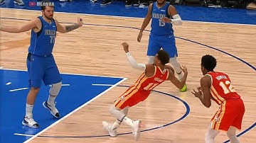 Trae Young Flops So Hard To Give Luka His 5th Foul and Technical