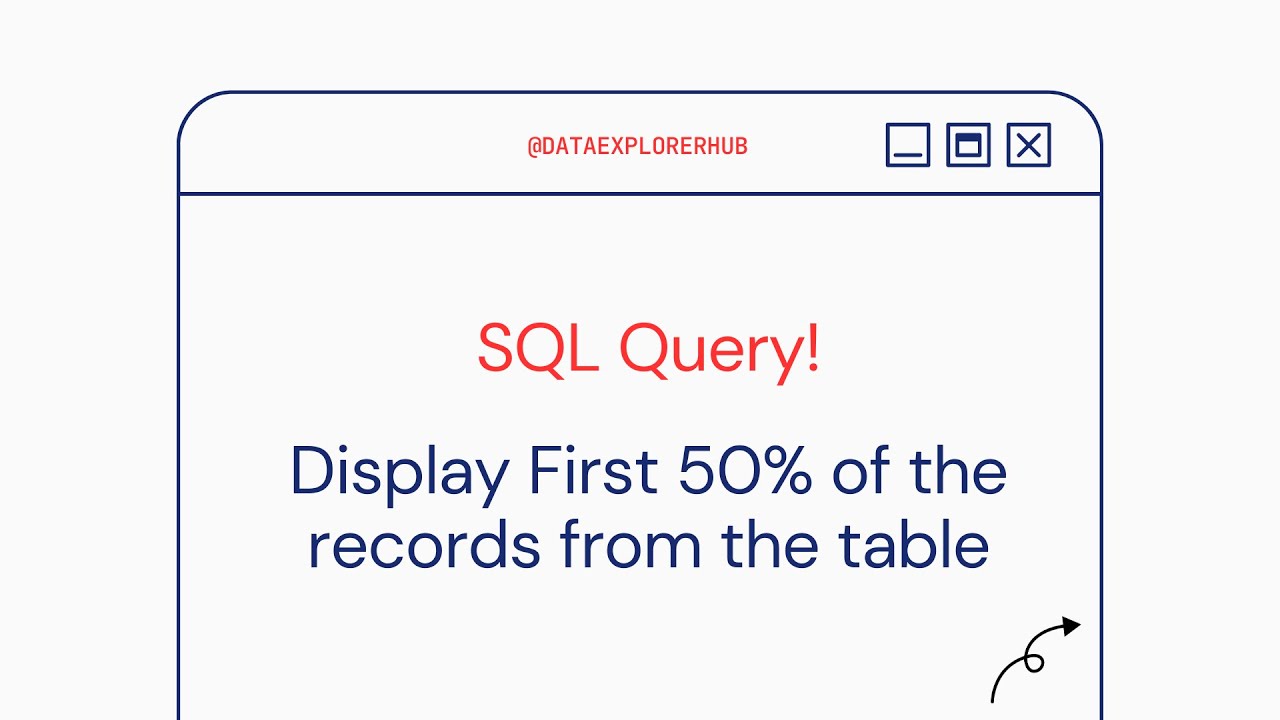 SQL Query: Display First 50% of records from the table - YouTube