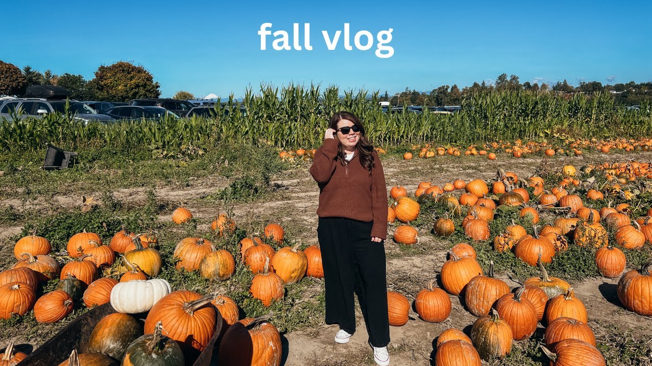 a cozy fall vlog | pumpkin patch, decorating, coffee recipe and more