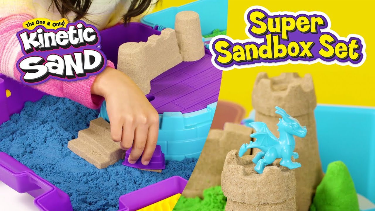 Kinetic Sand, Folding Sand Box With 2lbs Of Kinetic Sand, Includes Molds  And Tools, Play Sand Sensory Toys For Kids Ages 3 And Up, Toys, Games &  More