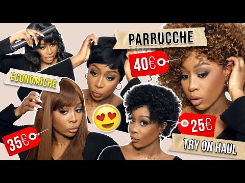 Queste parrucche sono TOP!! SOTTO i 40€ 😍| Try On Haul Wigs ECONOMICHE Bellissime | Capelli Buoni?