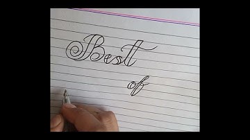 Best of luck || Beautiful cursive handwriting