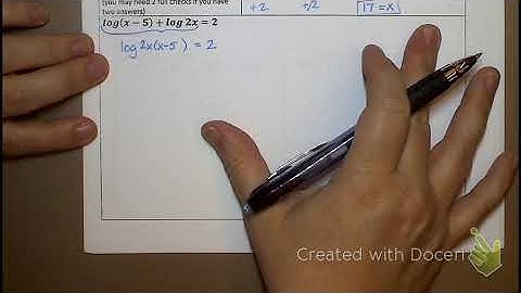 16.2A Solving Log Equations