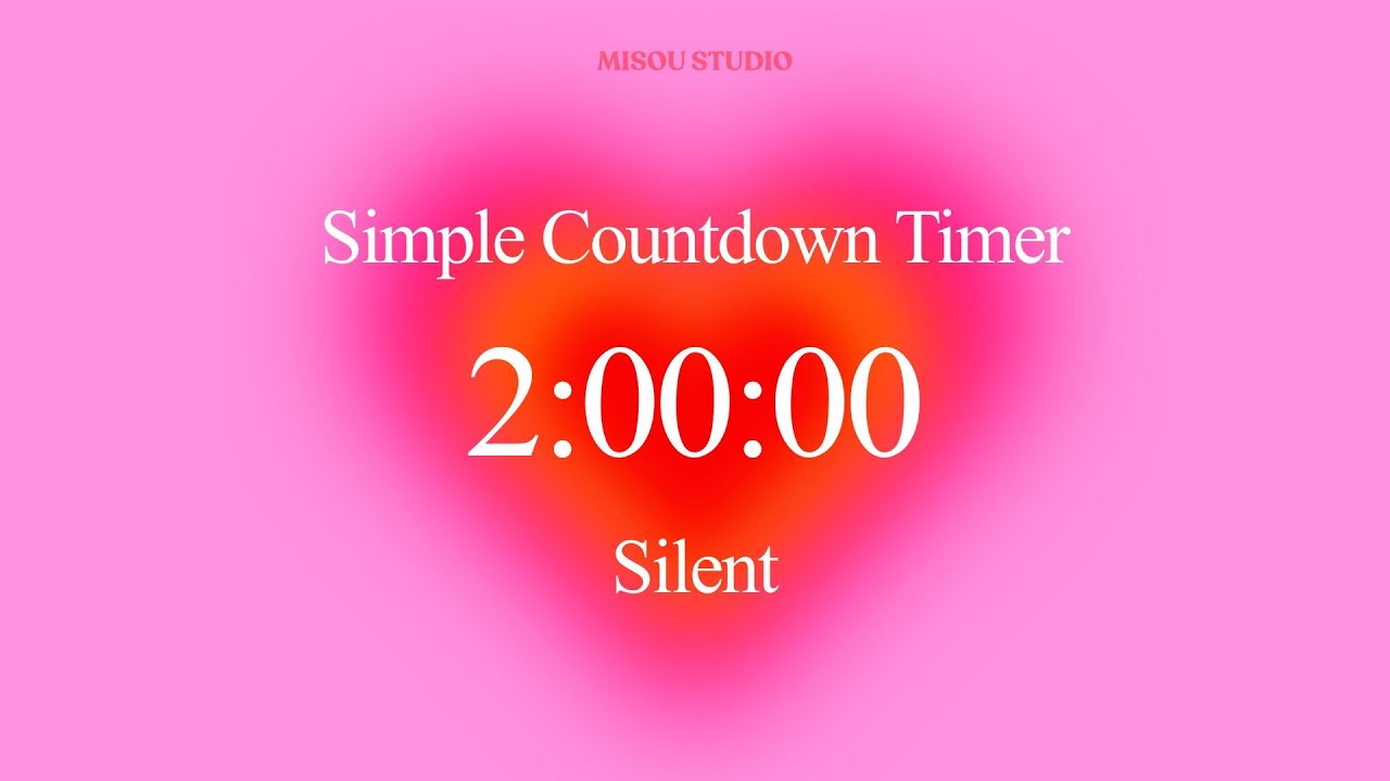 2 Hour Silent Countdown Timer With Alarm ⌛