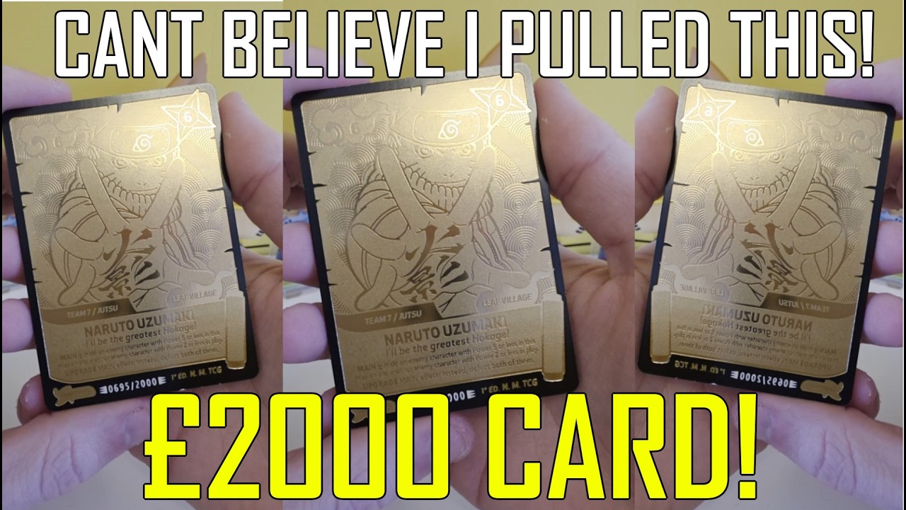 22K GOLD LEGENDARY NARUTO UZUMAKI 1/2000 I PULLED IT!!! ( NARUTO
