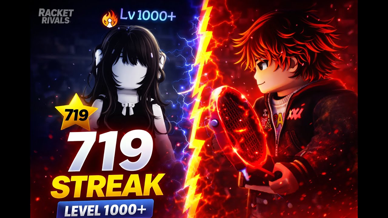 Facing a Level 1000+ Player with a 719 Win Streak In Racket Rivals ...