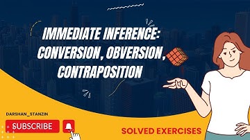 Immediate Inference || Conversion | Obversion | Contraposition | Logic | DU || Solved Exercises |