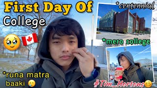 First Day Of College 😮‍💨 || My Program In Centennial College 🇨🇦, DownTown Toronto || Abishek Gurung