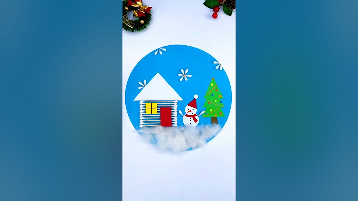 Making Snowman ⛄️ & house with cotton buds | Craft ideas 2023#snowman#snowmaking #shorts#viralshorts