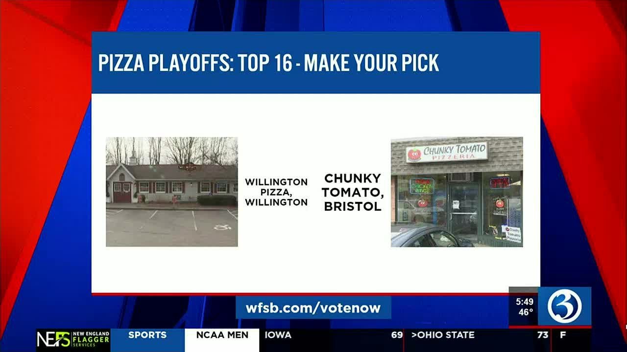 VIDEO: WFSB Pizza Playoffs Top 16 - Willington Pizza vs Chunky Tomato