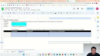 Use #ChatGPT to perform Competitor Analysis and gain insights in google sheets for Accountants