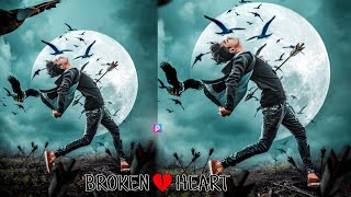 Broken Heart Arrow Kills Photo Editing Tutorial | Broken Heart Photo Editing PicsArt