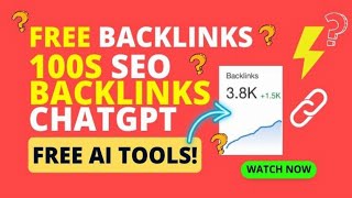😱free backlinks: how i build seo backlinks with chatgpt (free tool)! 💡
