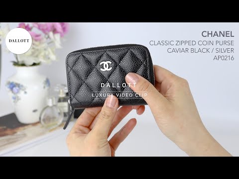 Chanel Black Caviar Leather Classic Zipped Coin Purse