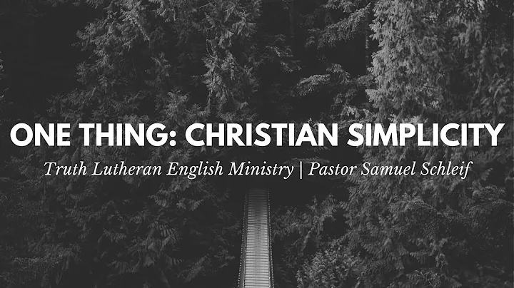 07_22_2018 One Thing_TLC English Pastor Samuel Sch...