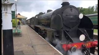 FOOTPLATE RIDE ON ENGINE 847 ...THE BLUE BELL RAILWAY....
