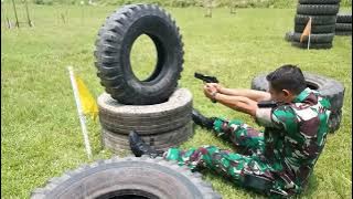Skill Menembak Pistol Danyonif 406/CK Letkol inf Edward Deru Saka Samosir