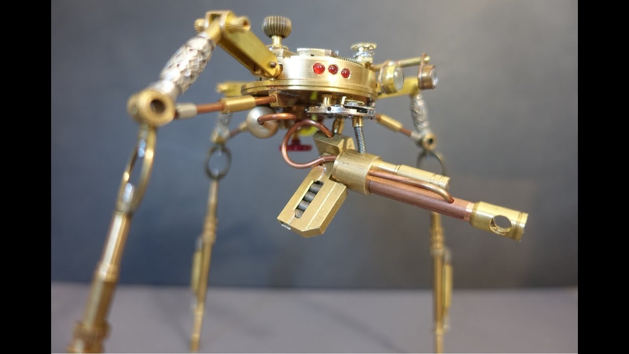 I made a steampunk robot assassin from an old pocketwatch