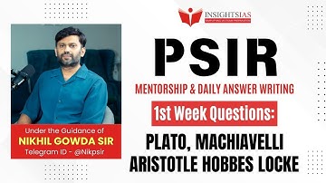 [DAY 3] PSIR Mentorship & Daily Answer Writing by Nikhil Sir, Faculty @Insights_IAS ​