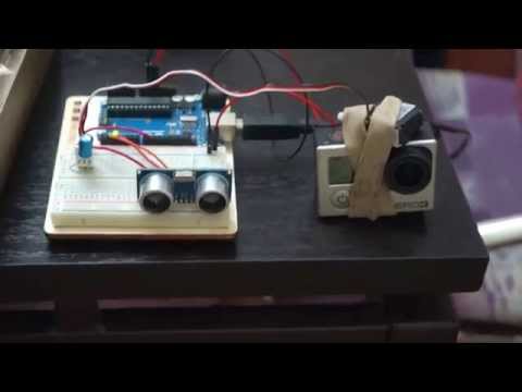GoPro Ultrasonic Motion Sensor HC-SR04 controled by arduino
