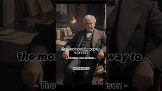 Quote From Thomas Alva Edison The Inventor Of The Light Bulb motivation ai qoutes shorts
