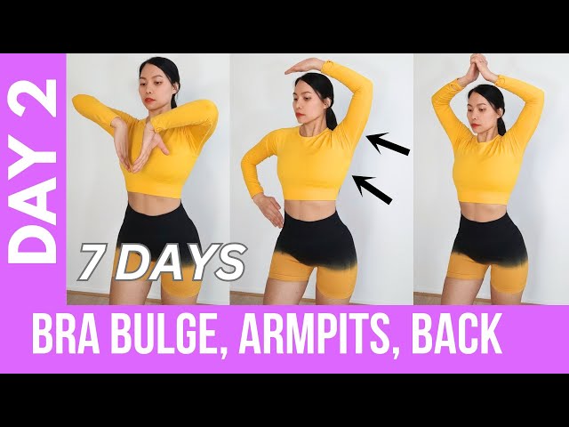 7 Min everyday to get rid of bra bulge, back fat, toned armpits - Weight  loss fat loss challenge #6 