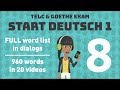 Start Deutsch 1 | Komplette Wortliste mit Dialogen | Telc & Goethe Prüfungsvorbereitung | 8/20